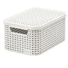 Curver Daiktadėžė su dangčiu Style, kreminės baltos spalvos, 18l, M