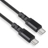 Maclean MCE492 2 x USB-C 100W laidas, palaikantis PD, duomenų perdavimas iki 10Gbps, 5A, , juodas, ilgis 2m