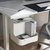 Pojemnik „Ergo Office“ po stalu dedamas konteineris / organizatorius su priedų lentyna, baltas, maks. 5kg, ER-442