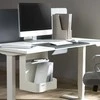 Pojemnik „Ergo Office“ po stalu dedamas konteineris / organizatorius su priedų lentyna, baltas, maks. 5kg, ER-442