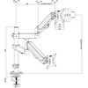 Laikiklis Maclean 2 monitorius mount, gas spring, 17"-32", 2-10kg, juodas, MC-136