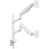 Laikiklis / wieszak na 2 monitory Ergo Office, sprężyna dujinė, 17"-32", 1-10kg, balta matt, ER-692 W
