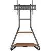 Maclean MC-455 laisvai pastatomas kampinis televizoriaus stovas Bauhaus stiliaus, laisvai pastatomas televizoriaus laikiklis su dviem lygiais, pagamintas iš medžio, keliamoji galia iki 10 kg, televizoriaus laikiklis iki 40 kg, 37-75'', maks. VESA 600x400, maks. Aukštis 1460 mm