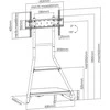 Maclean MC-455 laisvai pastatomas kampinis televizoriaus stovas Bauhaus stiliaus, laisvai pastatomas televizoriaus laikiklis su dviem lygiais, pagamintas iš medžio, keliamoji galia iki 10 kg, televizoriaus laikiklis iki 40 kg, 37-75'', maks. VESA 600x400, maks. Aukštis 1460 mm