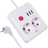 „Maclean“ maitinimo lizdas, ilgintuvas, 2 lizdai + 3xUSB, 110-240V AC 50/60Hz, 2.1A max 2500W, 3 m, baltas, MCE388 W