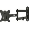 Maclean MC-417 Full Motion TV Monitorius sieninis laikiklis 13-32" 30kg maks. VESA 100x100 Juodas, milteliniu būdu dengtas universalus laikiklio laikiklis Reguliuojamas sienos atstumas, sukamasis pakreipimas