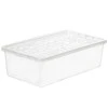 Dėžė su dangčiu avalynei Plast Team 34x19x11cm permatoma