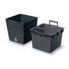 Prosperplast Doniczka FURU SQUARE LOW DFS300 - antracytowy