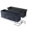 Prosperplast Plastikinis vazonas URBI CASE BETON EFFECT W, su įdėklu, tamsiai pilkos sp., 58 x 18 x 20 cm