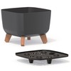 Prosperplast gracia square 24 cm antracito spalva
