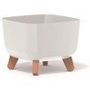 Prosperplast Doniczka GRACIA SQUARE DGQL240 vazonas - baltas
