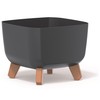 Prosperplast gracia square 24 cm antracito spalva