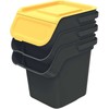 Prosperplast KADDI Q SET šiukšliadėžės - juodos 20l. Kedenas