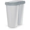 Prosperplast Krepšys „Compacta R Duo“ šiukšliadėžė, pilka/peleninė, talpa 40 l, vienas skyrius, du dangčiai, NDRF40-429U_427C