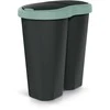 Prosperplast Šiukšliadėžė Compacta R Duo, Žalias/juoda, talpa 40L, Jedna komora, Dwie pokrywki, NDRF40-5575C_S411