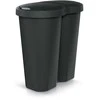 Prosperplast Krepšys „Compacta R Duo“ šiukšliadėžė, juoda, rūšiavimui, talpa 40 l, vienas skyrius, du dangčiai, NDRF40-S411