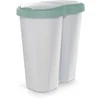 Prosperplast Krepšys „Compacta R Duo“ šiukšliadėžė, žalia/peleninė, talpa 40 l, vienas skyrius, du dangčiai, NDRF40-5575C_427C