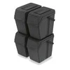Prosperplast Juodos spalvos rūšiavimo konteinerių rinkinys SORTIBOX 4x25L