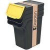 Prosperplast STACKBOX Q SET šiukšliadėžės - juodos 20l. Kedenas