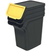 Prosperplast STACKBOX Q SET šiukšliadėžės - juodos 20l. Kedenas