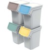 Prosperplast Kosze STACKBOX Q SET šiukšliadėžės - uosio spalvos, 20 l. Keden