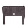 Prosperplast Lauko plastikinis vazonas RATO CASE HIGH, su kojelėmis, rudos sp., 80 x 33 x 62 cm