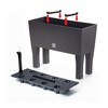 Prosperplast Lauko plastikinis vazonas RATO CASE HIGH, su kojelėmis, rudos sp., 80 x 33 x 62 cm