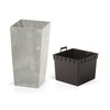 Prosperplast Lauko plastikinis vazonas URBI SQUARE BETON, su įdėklu, pilkos sp., 27 x 27 x 50 cm