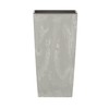 Prosperplast Lauko plastikinis vazonas URBI SQUARE BETON, su įdėklu, pilkos sp., 27 x 27 x 50 cm