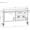 Ergo Office stalo pertvara / organizatorius, maksimali apkrova 10 kg, baltas lenta, plotis 1116 mm, baltas, ER-301 W