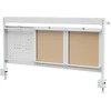 Ergo Office stalo pertvara/organizatorius, maks. apkrova 10 kg, balta ir kamštinė lenta, plotis 1250 mm, balta, ER-300 W