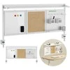 Ergo Office stalo pertvara/organizatorius, maks. apkrova 10 kg, balta ir kamštinė lenta, plotis 1250 mm, balta, ER-300 W