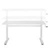 Ergo Office ER-401 Sėdimas stalas 140x60cm Rankiniu būdu reguliuojamo aukščio Biuro stalas max 117cm Ergonomiškas stalas, apkraunamas iki 40kg baltas