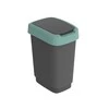 Šiukšliadėžė Rotho Twist, juoda/tamsiai žalia, 10 l