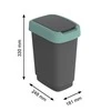 Šiukšliadėžė Rotho Twist, juoda/tamsiai žalia, 10 l