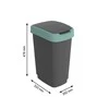 Šiukšliadėžė Rotho Twist, juoda/tamsiai žalia, 25 l