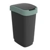 Šiukšliadėžė Rotho Twist, juoda/tamsiai žalia, 50 l