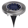 Maclean MCE318 LED saulės kelio šviestuvai su įžeminimo smaigaliu 12 LED SMD Neutral Baltas 4000K 0,7 W saulės lempa lauko tako šviesai sodo šviestuvams IP44