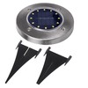 Maclean MCE318 LED saulės kelio šviestuvai su įžeminimo smaigaliu 12 LED SMD Neutral Baltas 4000K 0,7 W saulės lempa lauko tako šviesai sodo šviestuvams IP44