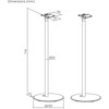 Laikiklis Sonos® ERA 300, Maclean, MC-995 grindų stovai