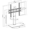 Laikiklis „Maclean“ universalus televizoriaus stovas, RTV spintelei, stovas, maks. 40 kg, maks. VESA 400x400, aukščio ir kampo reguliavimas, 32–65 colių televizoriams, MC-1240