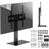 Laikiklis „Maclean“ universalus televizoriaus stovas, RTV spintelei, stovas, maks. 40 kg, maks. VESA 400x400, aukščio ir kampo reguliavimas, 32–65 colių televizoriams, MC-1240