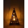 Salamina Kapų žvakė.3D LED veidrodinis žibintas su liepsnos efektu, piramidė, 20 cm