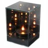 Salamina Kapų žvakė.3D LED veidrodinis žibintas su liepsnos efektu, stačiakampis, 15 cm