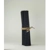 Salamina Suktos bičių važko žvakės Juodos spalvos 45 vnt. 0,9x25 cm