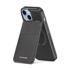 3in1 Wallet su stoveliu Apple iPhone 14 Plus MagSafe RFID Blocker Dux Ducis Rafi Mag – dėklas telefonui juodos spalvos