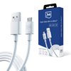 3MK Hyper kabelis USB-A - Micro USB1.2m 5V 2,4A baltos spalvos