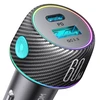 Automobilinis įkroviklis Joyroom CCN01, 1x USB QC3.0, 1x USB-C PD 60W (juodas)