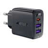 Sieninis įkroviklis Acefast A57 GaN 2xUSB-A+USB-C PD35W EU (juodas)