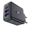 Sieninis įkroviklis Acefast A57 GaN 2xUSB-A+USB-C PD35W EU (juodas)